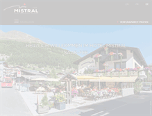 Tablet Screenshot of hotel-mistral.ch